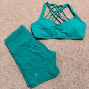 Lululemon Sports Bra and Biker Shorts Set